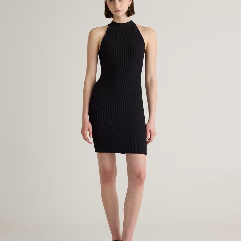 Quince High Neck Ribbed Neck Midi